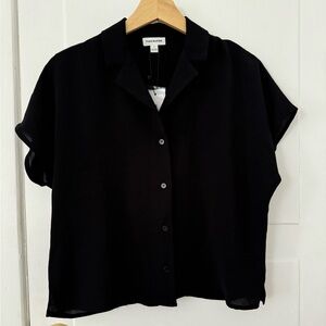 Frank and Oak | Black Camp shirt | Size Small